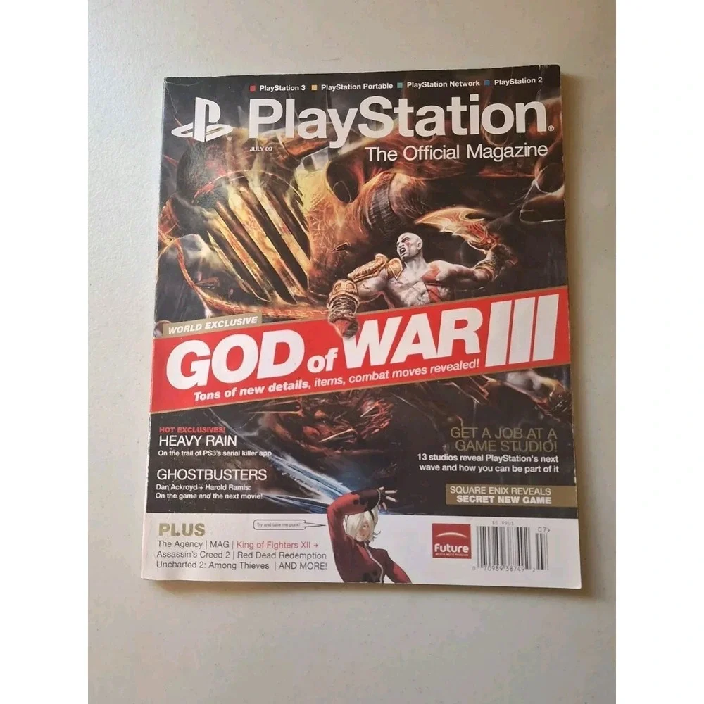 Playstation The Official Magazine PS3 PSP July 2009 God of War III KRATOS READ.